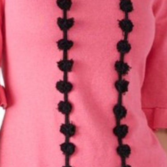 Prabal Gurung Collective "Peony' Pom Pom Cotton/Wool Blend Sweater- Sz. 4 - Picture 4 of 8